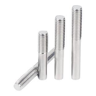 固万基304不锈钢单头螺纹杆螺丝螺栓圆形螺柱一头牙加长螺杆丝杆