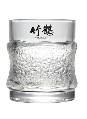 限定款竹鹤玻璃杯ins风威士忌杯