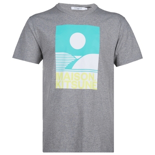 Maison Kitsune经典印花字母logo全棉短袖T恤男士春夏XY精选