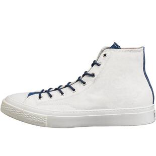 BLESS SHOE 24SS indigo蓝染系列白色高帮帆布鞋拼色男女休闲板鞋