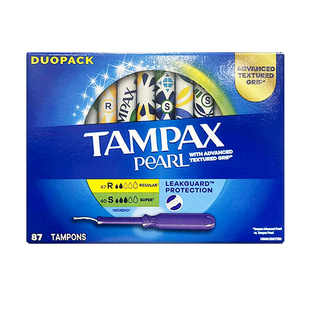 美国直邮Tampax丹碧丝塑料导管内置卫生棉条普通超大混合流量87支