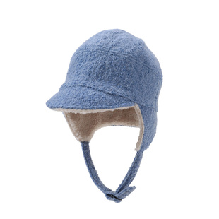 芝士商店~东北蓝色羊毛雷锋帽女冬防寒洋气飞行帽子高级感护耳帽
