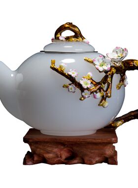 容山堂玉瓷珐琅礼品包装整套茶具