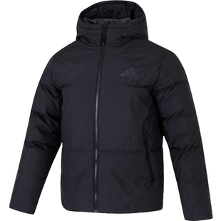 adidas阿迪达斯冬季男子户外运动休闲连帽羽绒服保暖外套JV6187