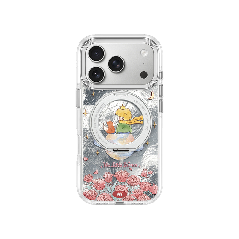 ANGYING × 水彩王子适用苹果17promax手机壳新款iphone16pro磁吸带支架ip15支点Yo2超薄好看13套高级感全包