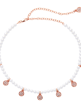 项链女欧美时尚风格水滴镶嵌宝石