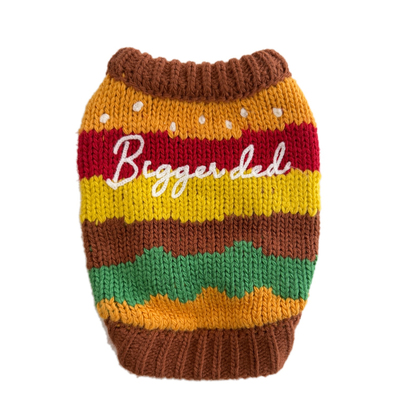 宠物服装狗狗衣服小型犬汉堡毛衣约克夏马尔济斯马尔泰弟弟是大王