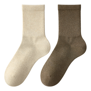 袜子男士秋冬款纯棉中筒袜吸汗防臭抗菌保暖运动青少年男款长筒袜