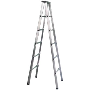 2.5米家用人字梯镀锌铁管一体冲压梯安全折叠室外工程防滑结实