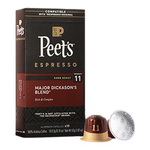 【新风味】Peets皮爷进口迪克森少校胶囊咖啡适配nespresso胶囊机