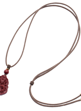 福一方天然朱砂十二生肖吊坠项链