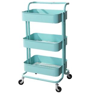 婴儿手推车置物架落地厨房多层可移动带轮家用零食收纳架小菜篮子