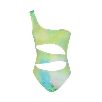 OceanMystery撞色镂空连体泳衣