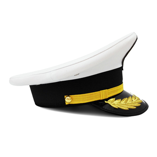船长大盖帽水手船员帽军官演出帽制服航空帽