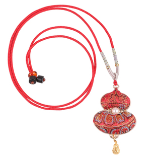 2026新年非遗宋锦葫芦项链女新中式毛衣链吊坠挂件手工diy材料包