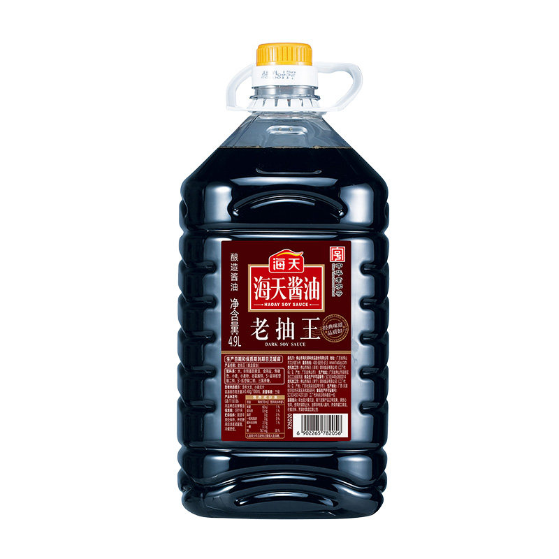 海天老抽王酱油4.9L升大桶装