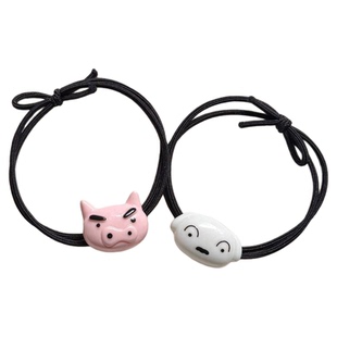 卡通蜡笔小新发绳搞怪可爱头绳情侣少女学生手链皮筋男友森系发圈