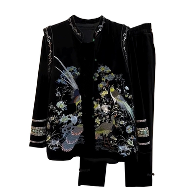 新中式国风特大码胖mm国风女装