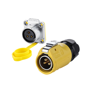 凌科LP20公头母座四孔机箱面板安装2-12芯工业防水航空插头连接器