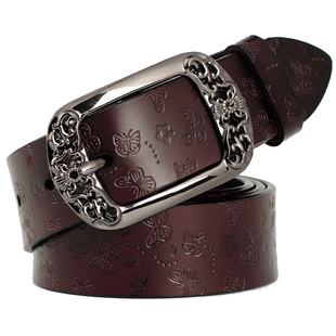 牛皮真皮复古女士皮带2025新款百搭宽腰带女款时尚装饰配牛仔裤带