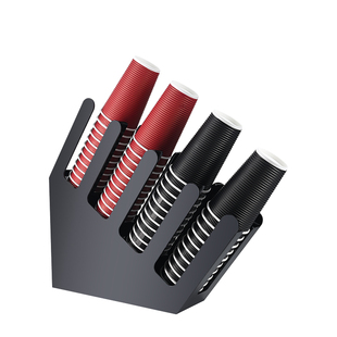 咖啡厅奶茶店亚克力吧台收纳一次性纸杯架吸管架子外带取分杯器