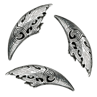 狼牙吊坠男女士 925银套项链真品包黑狗牙吊坠牙尖牙套防裂吊坠