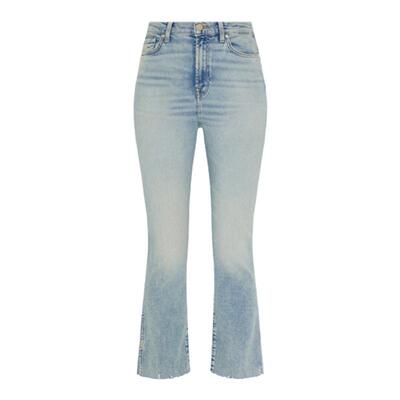 7 For All Mankind女春夏新品修身复古微喇九分牛仔裤BOOTCUT