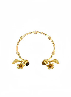 新年礼物易梦玲同款原木镶钻手镯