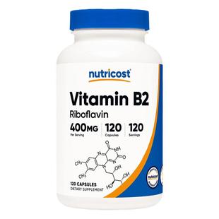维生素B2大含量400mg核黄素美国Nutricost Vitamin B2补充剂营养