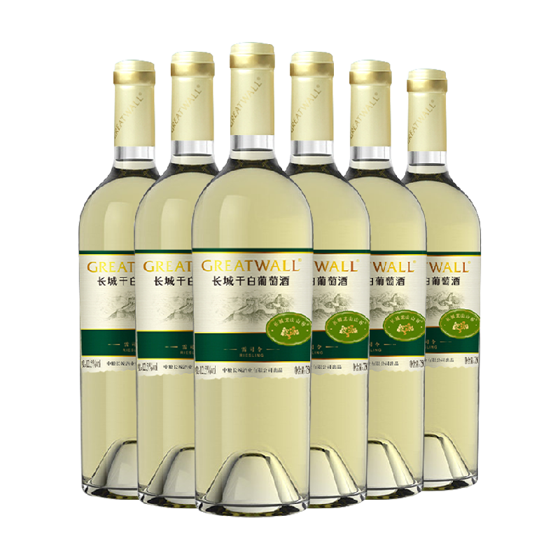 长城干白白葡萄酒750ml×6瓶