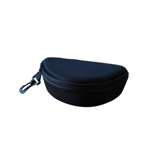 骑行太阳眼镜盒防压收纳护目镜盒风镜墨镜盒黑色便捷运动镜粗拉链