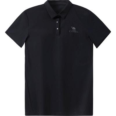 【原纱凉感UPF1000+】骆驼户外速干T恤女夏短袖POLO衫抗皱上衣男t