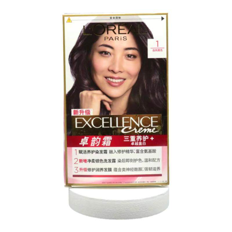 欧莱雅染发剂温和遮盖白发自己染