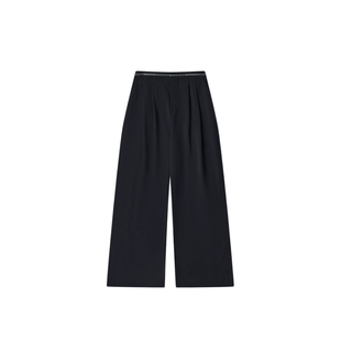 COMMXN·大步走毛呢阔腿裤休闲户外简约百搭长裤2025秋季新款女装