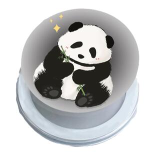 智卡奴 magsafe磁吸气囊支架适用于iPhone15/14/13/12/11/promax手机壳新款可爱大熊猫360度旋转磁铁吸附折叠