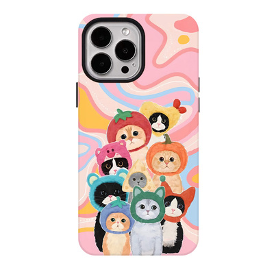 猫猫合照适用苹果17promax手机壳iphone16pro菲林磁吸支架个性华为P80小米15小众vivo防摔保护壳oppo可爱风格
