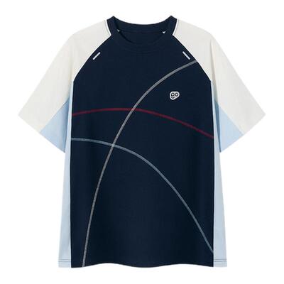 PSO Brand男装女装凉感速干撞色圆领短袖男款宽松运动t恤上衣夏季