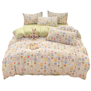 2025新款加厚双层纱被套单件1.5米单独被罩非全棉纯棉200x230cm冬