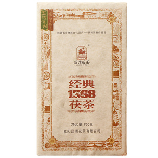 泾渭茯茶 黑茶茯砖 陕西正宗金花伏茶砖泾阳茯砖茶 经典1368 900g