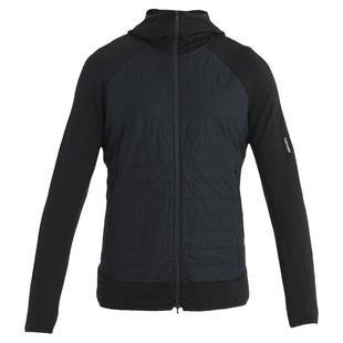 icebreaker美利奴羊毛男Quantum Hybrid连帽卫衣户外徒步滑雪