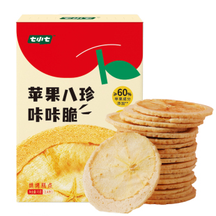 七小七苹果八珍咔咔脆儿童零食无添加白砂糖宝宝非油炸苹果薄脆片