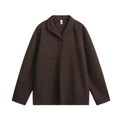 NEVERNEED复古Polo领针织T恤男