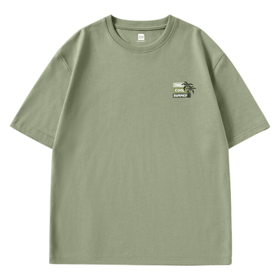 GV真维斯纯棉短袖t恤男夏季日系宽松休闲情侣半袖牛油果绿上衣B