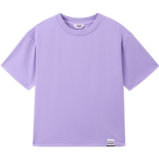 安奈儿男童装圆领短袖T恤夏季款宽松休闲针织衫上衣百搭