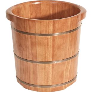 初心木质足浴桶木桶家用40CM过小腿实木泡脚桶按摩高深洗脚盆木盆