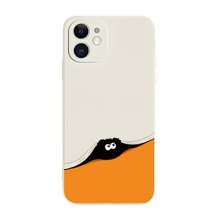 黑煤球~iPhone11苹果14/13pro max华为nova10/mate40e荣耀70/80适用p30小米12红米K50至尊版vivoS7情侣手机壳