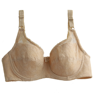 新品无海绵纯棉超薄文胸罩全罩杯有钢圈聚拢少女内衣性感白色舒适