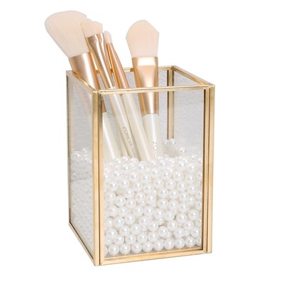 轻奢玻璃化妆刷收纳筒置物架