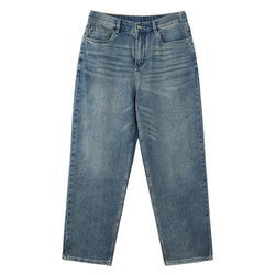 美特斯邦威水洗直筒牛仔裤男