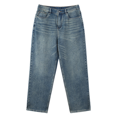 美特斯邦威水洗直筒牛仔裤男